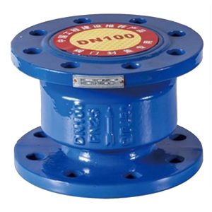 Flange silencer check valve