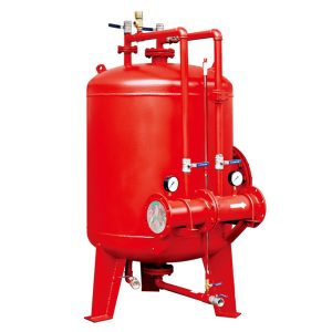 Pressure foam proportioning mixing device