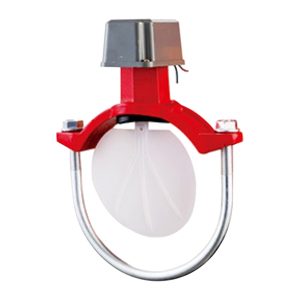 Saddle type water flow indicator